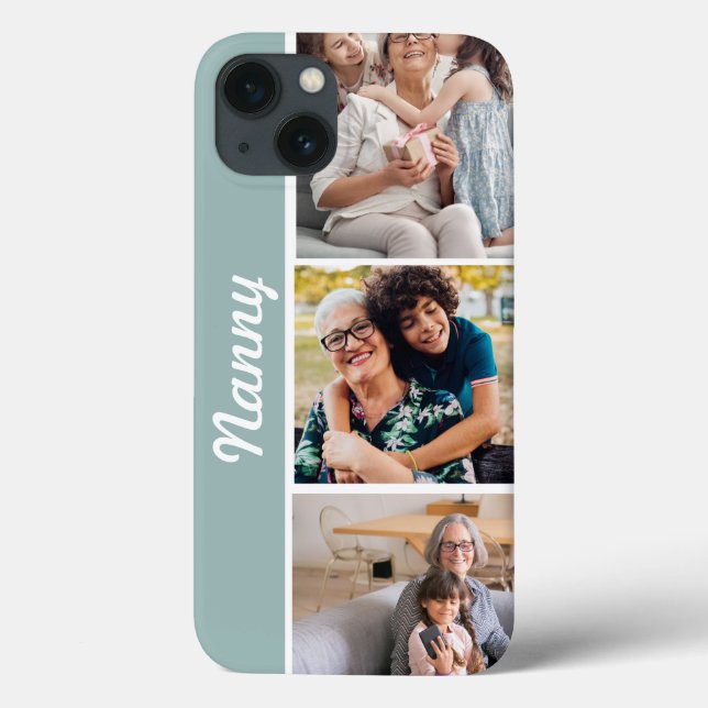Nanny Script Grandma Photo Collage I Phone Case (Back)