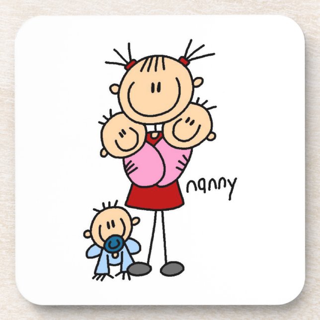 Nanny Stick Figure Coaster (Front)