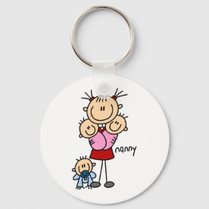Nanny Stick Figure Keychain