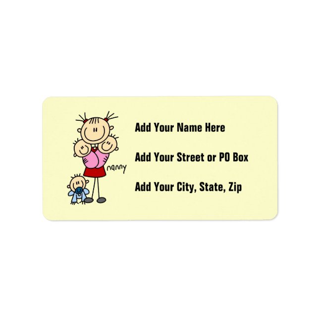 Nanny Stick Figure Label (Front)