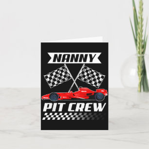 Nanny t Crew Racing Family Race Car Birthday Boy Card