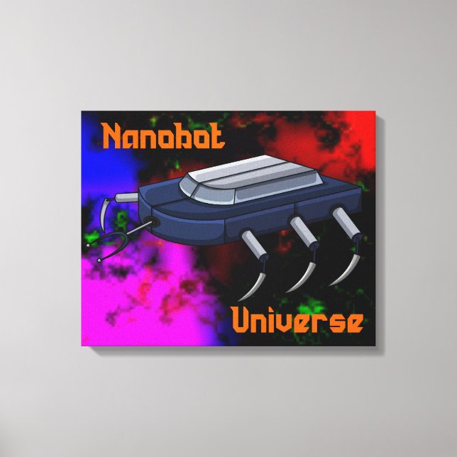 Nanobot Universe Canvas Print (Front)