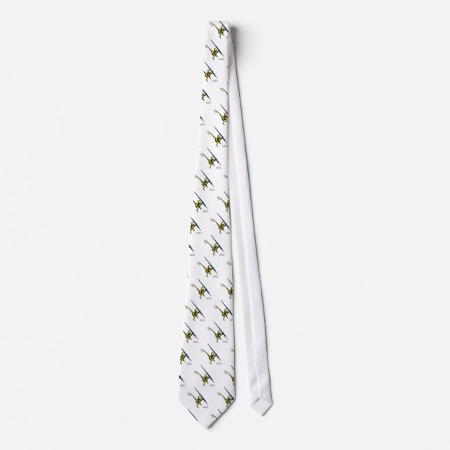 NaNoLA - Lemur with fountain pen Tie (Front)