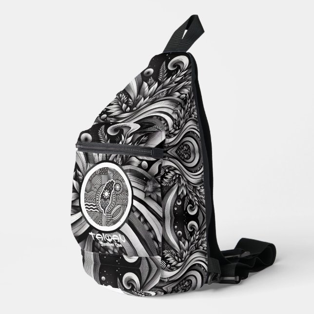Nanometer Botanical Plaid Geometric Taiwan  Sling Bag (Right Corner)