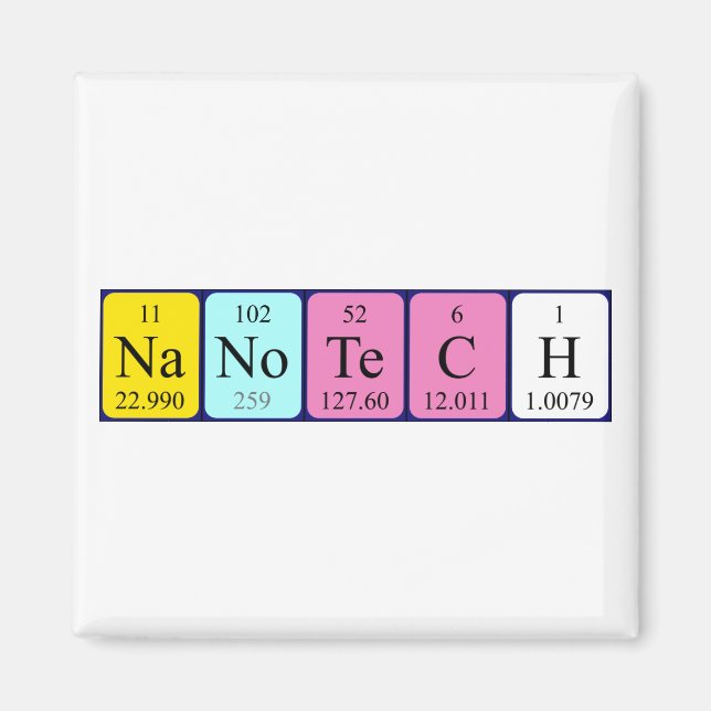Nanotech periodic table name magnet (Front)