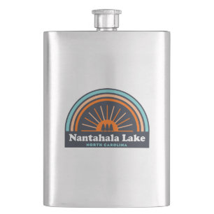 Nantahala Lake North Carolina Rainbow Hip Flask