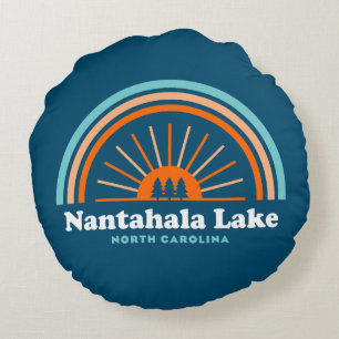 Nantahala Lake North Carolina Rainbow Throw Pillow