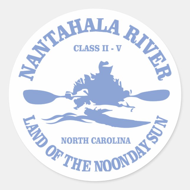 Nantahala River Classic Round Sticker (Front)
