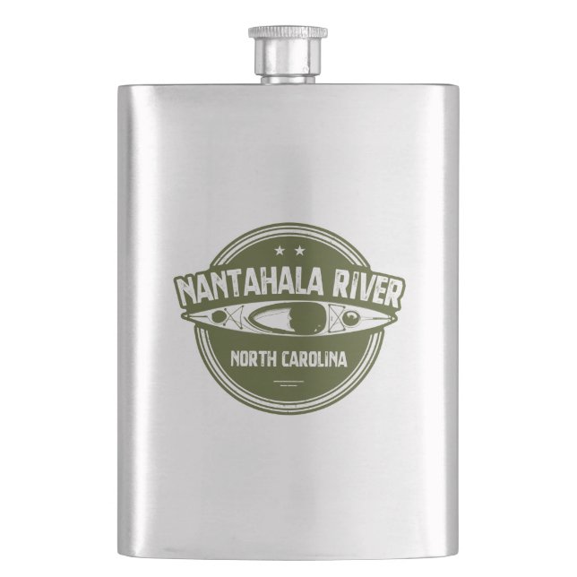 Nantahala River, North Carolina Hip Flask (Front)