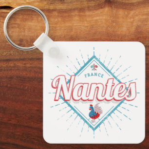 Nantes Pays de la Loire France Rooster Vintage Keychain