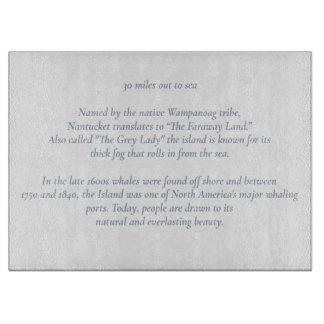 Nantucket 30 Miles Out to Sea Cutting Board