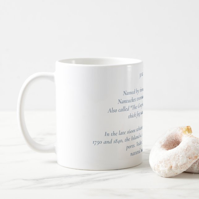 Nantucket 50 miles en mer Mug (Avec donut)