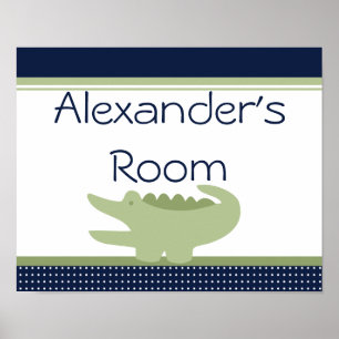 Nantucket Alligator Poster Art Print Sign