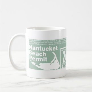 Nantucket Beach Permit 2024 green Coffee Mug