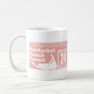 Nantucket Beach Permit 2024 salmon Coffee Mug