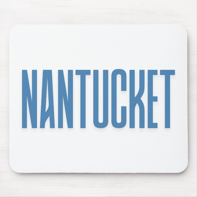 Nantucket | Blue Nantucket Massachusetts Mouse Pad (Front)
