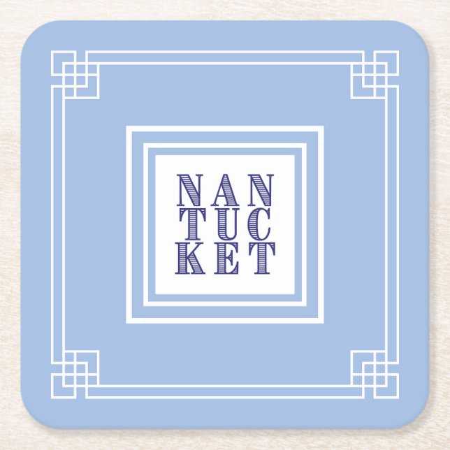 Nantucket Blues Paper Coaster (Front)