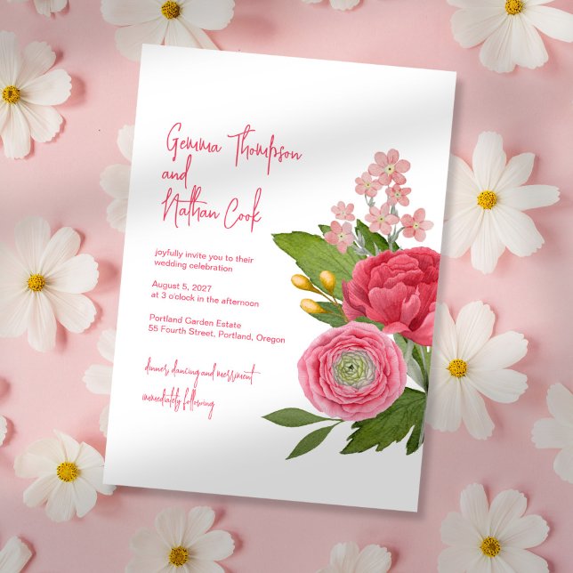 Nantucket Bouquet Wedding Invitation (Creator Uploaded)