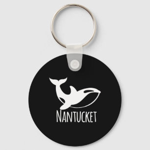 Nantucket Coastal Seashore Boating Sailing Fish Cu Keychain