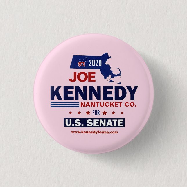 Nantucket County for Joe Kennedy 2020 1 Inch Round Button (Front)