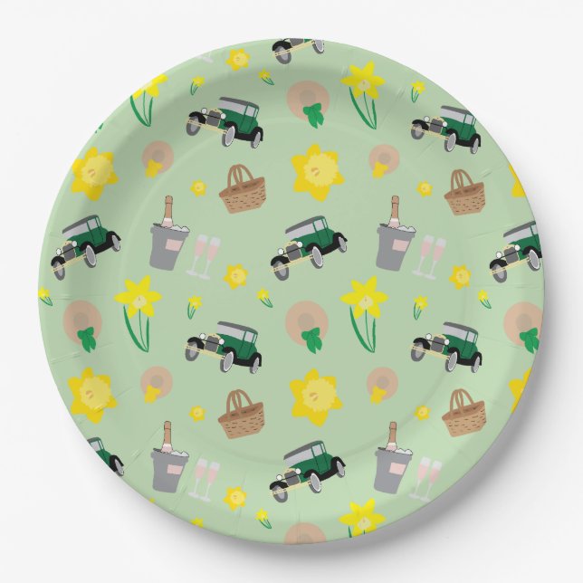 Nantucket Daffodil Weekend Paper Plates (Front)