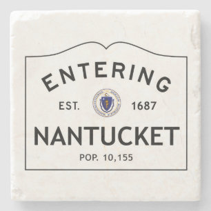 Nantucket entering sign coaster