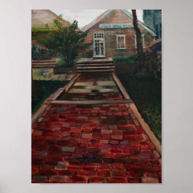 Nantucket Harbour House Painting Poster (Front)