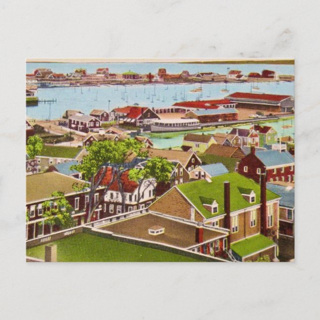 Nantucket IHarbor MA Carte Postale Ancienne (Devant)