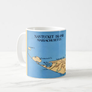 Nantucket Island Map  Coffee Mug