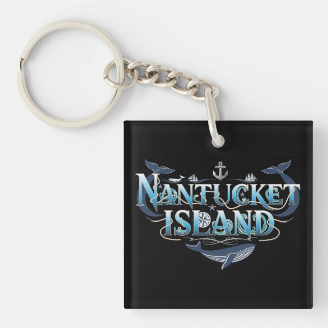 Nantucket Island Massachusetts Keychain (Front)