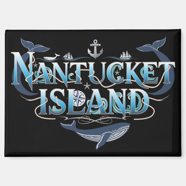 Nantucket Island Massachusetts Magnet (Front)
