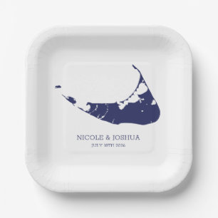 Nantucket Island Wedding Nantucket Navy Paper Plate