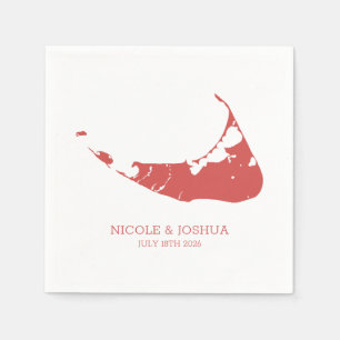 Nantucket Island Wedding Nantucket Red Napkin