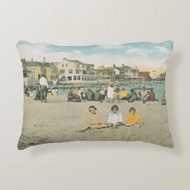 Nantucket Jetties Beach Decorative Pillow (Front)