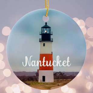 Nantucket Lighthouse  Ceramic Ornament