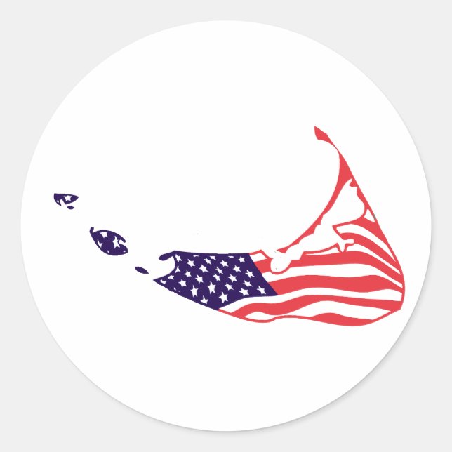 Nantucket MA - Map Design. Classic Round Sticker (Front)