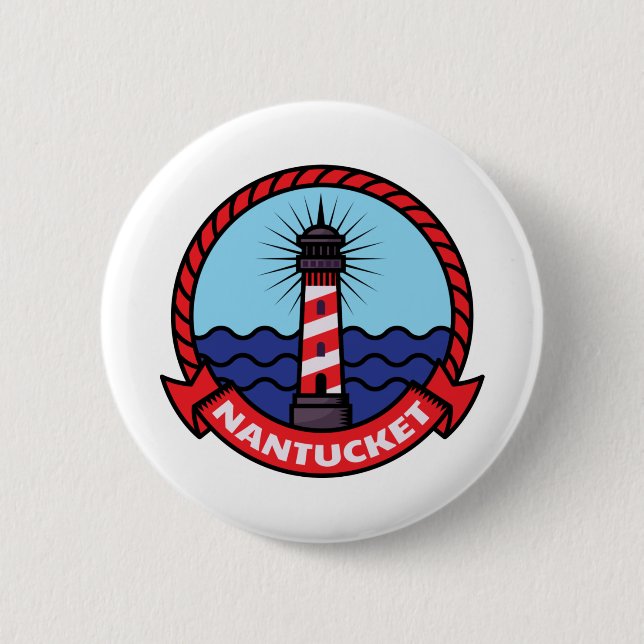 Nantucket Maine Lighthouse 2 Inch Round Button (Front)