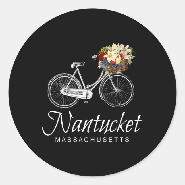 Nantucket Massachusetts Classic Round Sticker (Front)