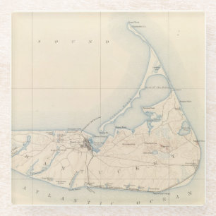 Nantucket, Massachusetts Glass Coaster