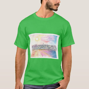 Nantucket Massachusetts Harbour Scene at Sunset T-Shirt