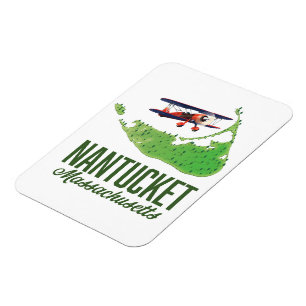 Nantucket Massachusetts Map Magnet