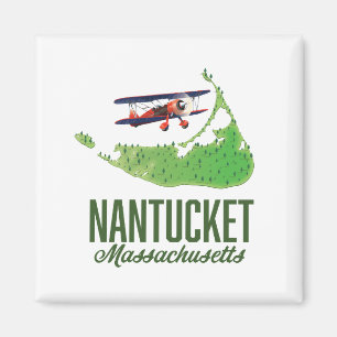 Nantucket Massachusetts Map Magnet
