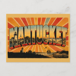 Nantucket Massachusetts Sandy Beaches Lighthouse  Postcard