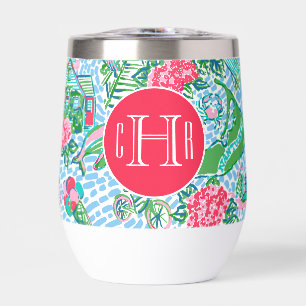 Nantucket Preppy Palm Beach Print Monogrammed