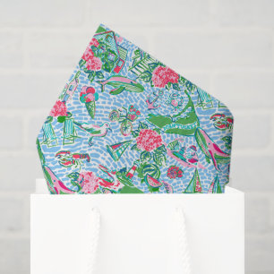 Nantucket Preppy Palm Beach Print Tissue Paper