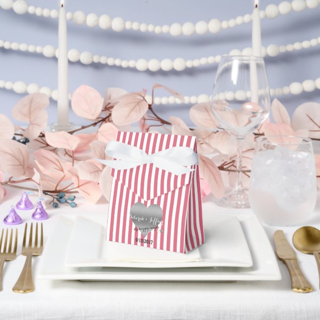 Nantucket Red And White Party Favour Boxes (Wedding)