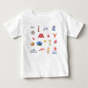 Nantucket Summer Adventure Icons Toddler T-Shirt