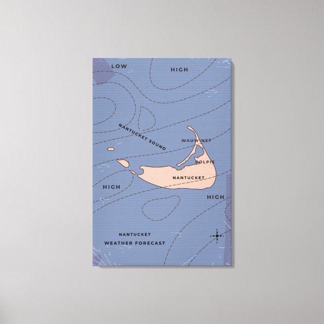 Nantucket USA weather map Canvas Print (Front)