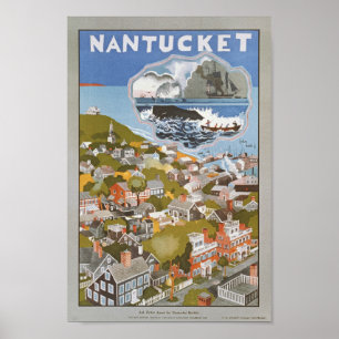 Nantucket Vintage Train travel  Poster