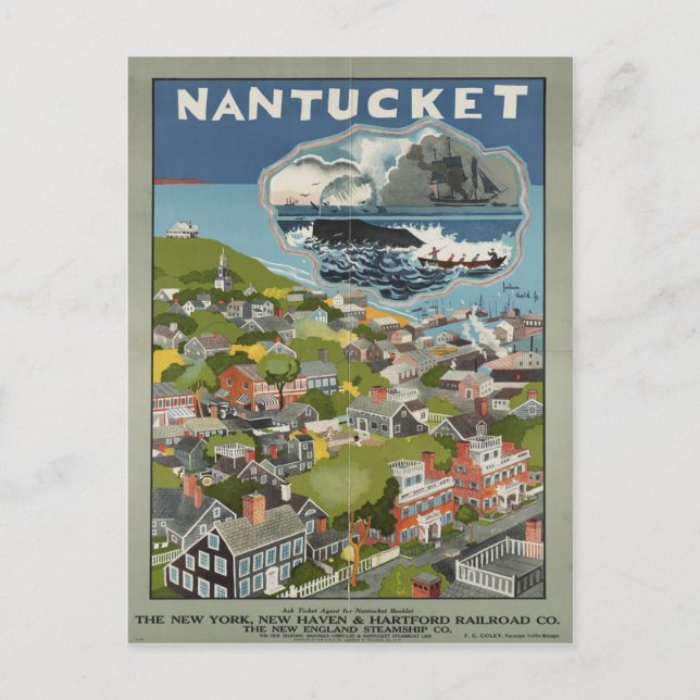 Nantucket Vintage Travel Postcard (Front)